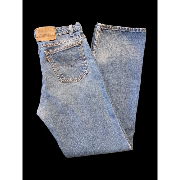 Vtg 9/89 Levis 517 Orange Tab Jeans Size 34x33 Distressed Faded USA 80s 575 - Picture 1 of 16